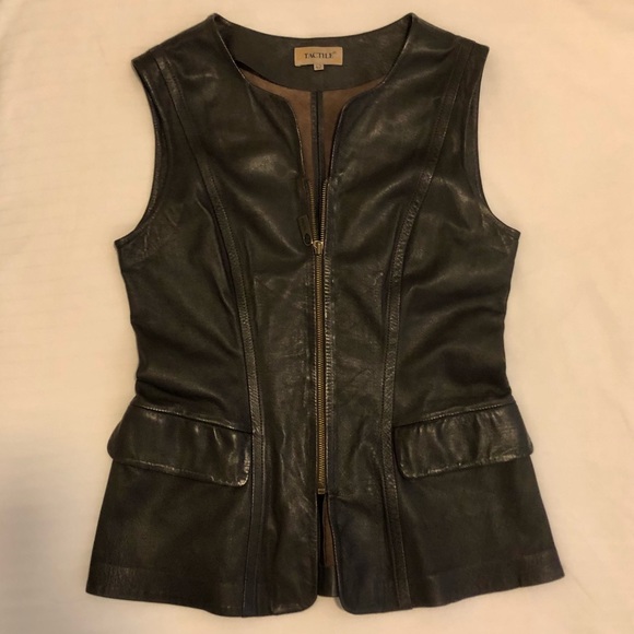 LEATHER VEST - Picture 1 of 10